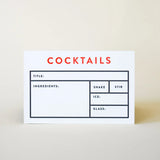 Cocktail Recipe Card