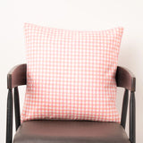 Dahlia Gingham Blockprint Throw Pillow, 20x20