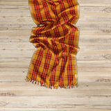 Waffle Plaid Table Runner, Naranja