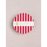 Pink and Maroon Striped Coasters - Set of 4