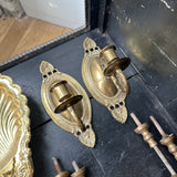 Vintage Brass Ornate Wall Sconces/Candle Holders