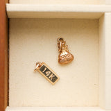 Vintage 14K Gold Brick Charm