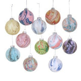 Marbled Bauble Ornament, Assorted Large