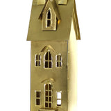 Brass Holiday Luminary Houses