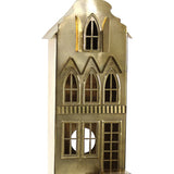 Brass Holiday Luminary Houses