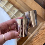 Vintage German Chrome Shot Glasses