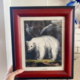 Vintage Polar Bear Print Artwork