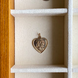 Vintage 9ct St. Christopher Heart Charm