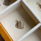 Vintage 9ct St. Christopher Heart Charm