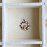 Vintage 9k Yellow Gold Irish Claddagh Charm