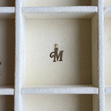 Vintage 9ct Letter Charm, Cursive Looped "M"