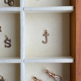 Vintage 9ct Letter Charm, Diamond Set "J"