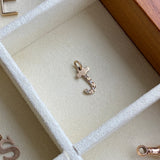 Vintage 9ct Letter Charm, Diamond Set "J"