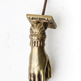 Vintage Brass Victorian Ladies Hand Door Knocker