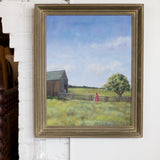 Vintage Pasture Oil Painting, Signed