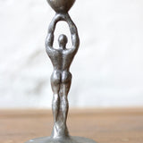 Vintage Patrick Meyer Pewter Man Taper Holder