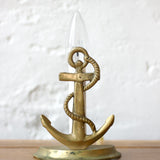 Vintage Brass Anchor Mini Lamp