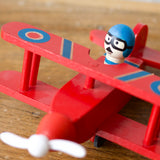 Vintage Preschool Woodys Wooden Airplane Toy 1970s