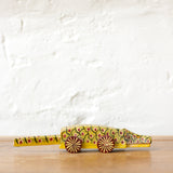 Vintage Wooden Hand Painted Snapping Alligator Toy