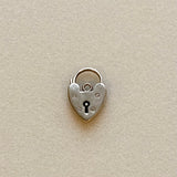 Vintage 9k Gold Heart Padlock Charm, c. 1973