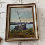 Vintage Ship Painting