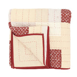 Quilted Throw, Red Patchwork