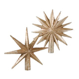 Paper Mache Star Tree Toppers, Silver