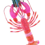 Pink Lobster Ornament, Paper Mache