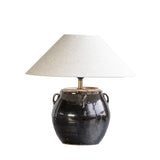 Glazed Handle Pot Lamp