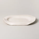 Manta Oval Platter, Alabaster